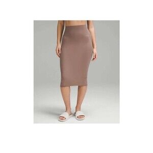 Lululemon Nulu Slim-Fit High-Rise Skirt TPTC Taupetastic Tan Size 4 New $69
